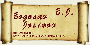 Bogosav Josimov vizit kartica